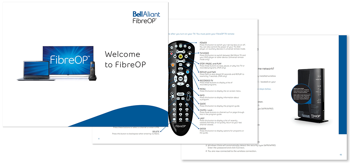 Image of Bell Aliant FibreOP user manual.